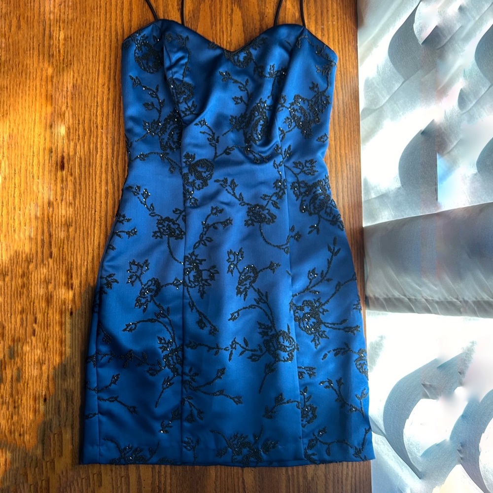 90’s blue mini dress